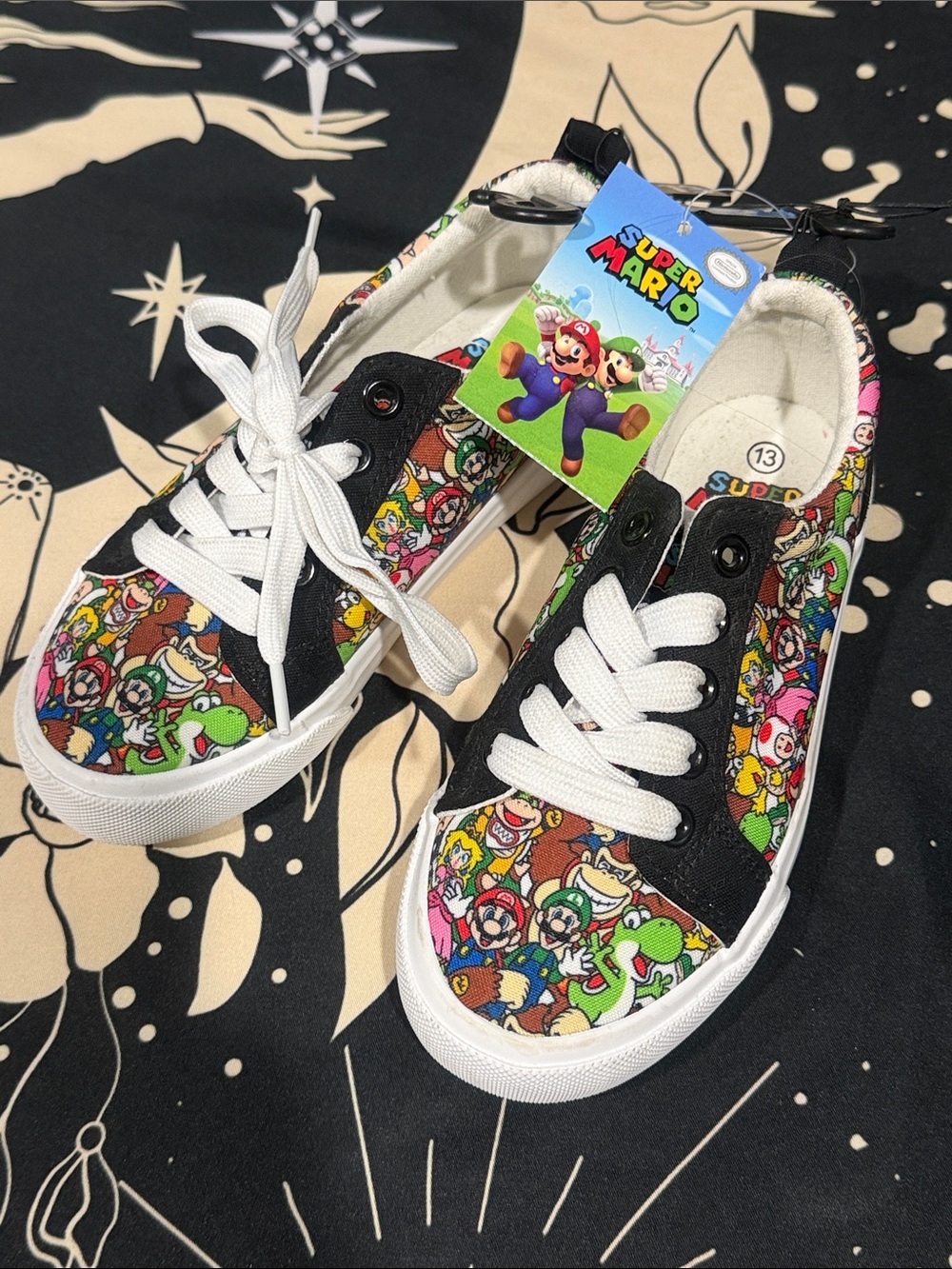 🆕🍄 NWT Nintendo SUPER MARIO Sneakers - Toddler/Kids/Boys size 13!